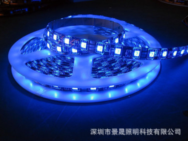【批发库存LED灯带 柔性软灯条 超亮led软灯带 60灯/M蓝光】价格,厂家,图片,LED灯带/灯条/灯片,深圳市景晟照明科技-